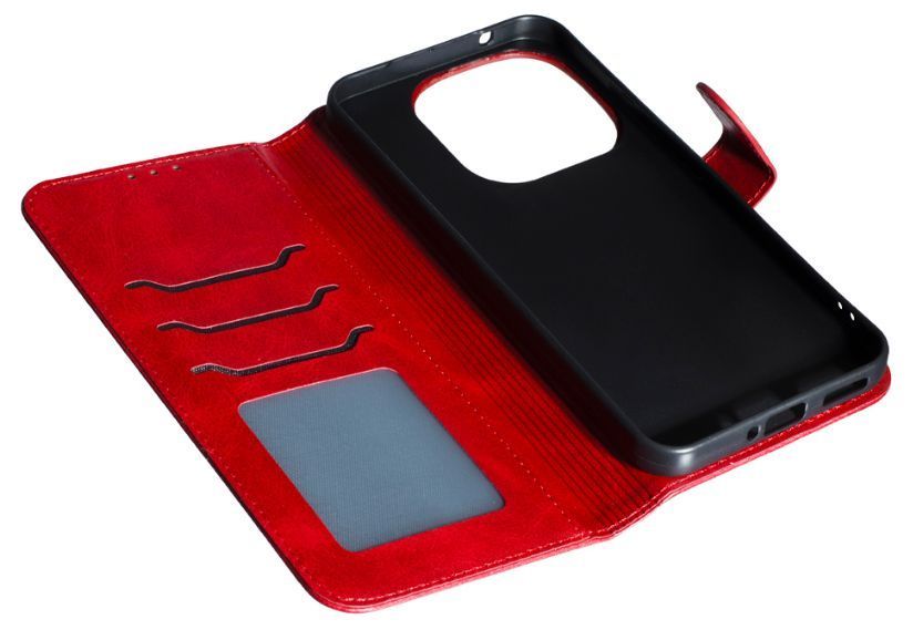Шкіряний чохол-книжка Business Book на Xiaomi 15T / red 204258 фото