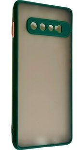 TPU чехол накладка Matte Color Case для Samsung Galaxy S10 Plus темно-зеленый 092235 фото
