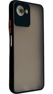 TPU чохол накладка Matte Color Case для Realme C30S чорний 092635 фото