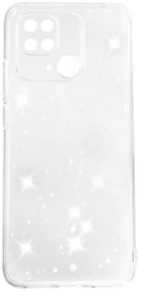 Чохол силіконовий прозорий для Xiaomi Poco C40 (на поко Ц40) з блискітками 086055 фото