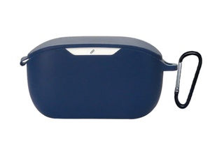 Силиконовый чехол с карабином для JBL Wave Buds синий 90673 фото