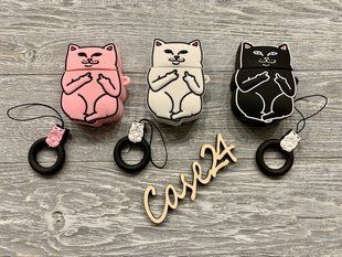 Чехол 3д Cats Finger на Airpods (3 цвета) 017495 фото