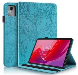 Чехол книжка Wood book для Lenovo Tab K11 2024 (11") / голубой 202189 фото