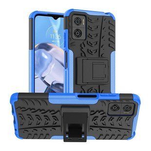 PC + TPU чехол Armor на Motorola E22 синий 89526 фото