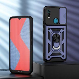 PC + TPU чехол Camshield armor для Nokia C21 Plus / синий 89324 фото