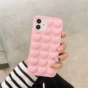 Чехол силиконовый Heart Glossy Silicone на iPhone 15 Pro Max / розовый 098116 фото