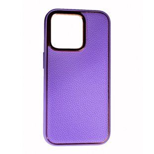 TPU чехол Leather New на iPhone 14 Pro Max (на айфон 14 про макс) фиалковый 086707 фото