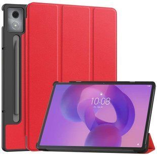 Шкіряний чохол книжка Crazy Horse на планшет Lenovo Idea Tab Pro (12.7")/червоний 099245 фото