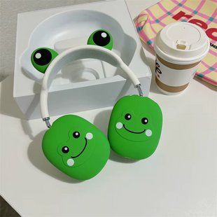 Силиконовые защитные накладки и ушки Frog на наушники AirPods Max / зеленый 098847 фото