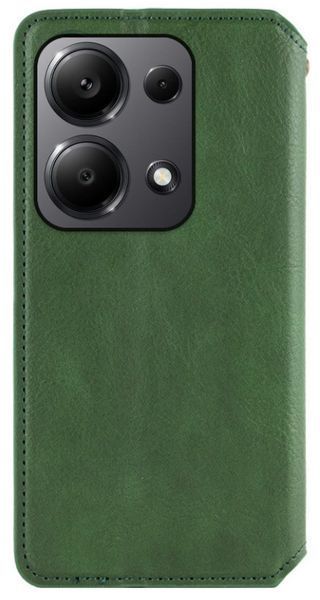 Шкіряний чохол книжка Cubic для Xiaomi Redmi Note 13 (4G) / зелений 201321 фото