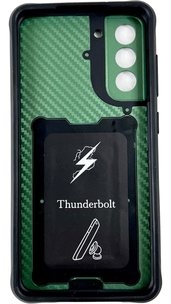 PC + TPU чехол Camshield armor для Samsung Galaxy S21 FE / зеленый 085377 фото