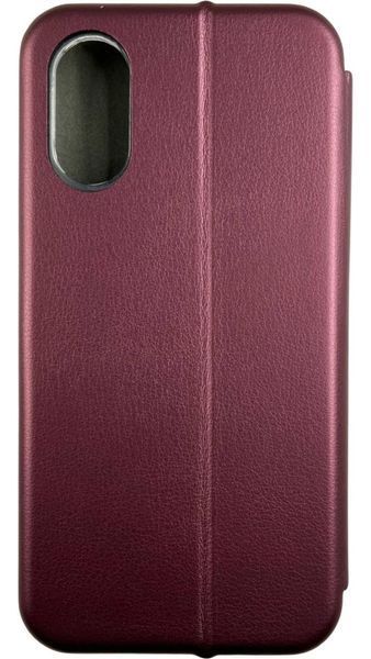 Шкіряний чохол-книжка Elegant book на ZTE Blade A31 Plus (на зті блейд а31 плюс) бордовий 87904 фото
