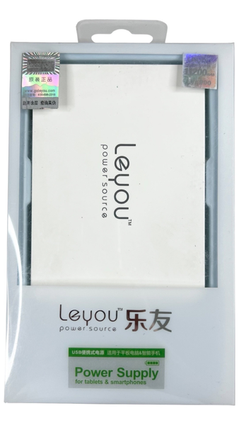 Зовнішній акумулятор Power Bank Leyou LY-900 2A 2USB 11200mAh білий 085284 фото