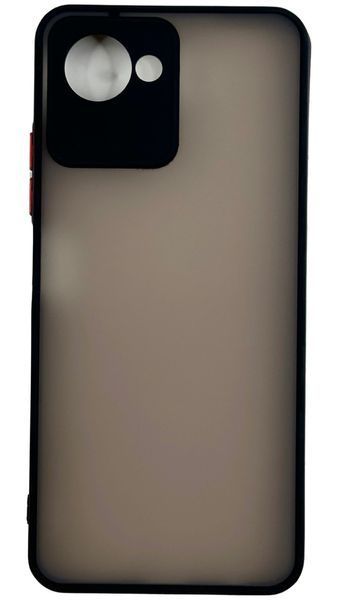 TPU чехол накладка Matte Color Case для Realme C30S черный 092635 фото