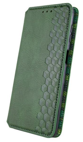 Шкіряний чохол книжка Cubic для Xiaomi Redmi Note 13 (4G) / зелений 201321 фото