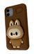 Гумовий 3D чохол Labubu для iPhone 11 / коричневий 202643 фото 3