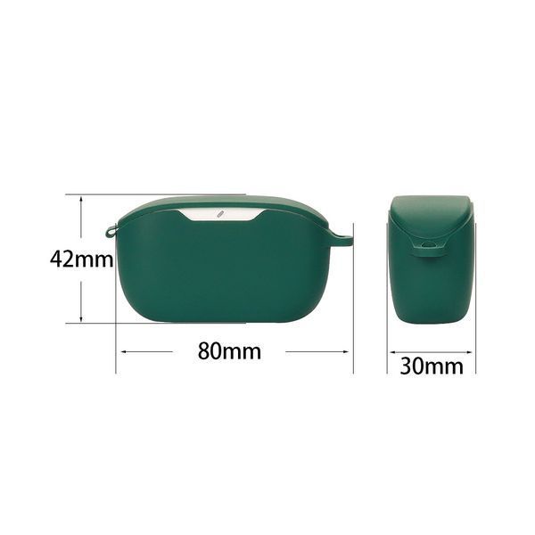 Силиконовый чехол с карабином для JBL Wave Buds синий 90673 фото