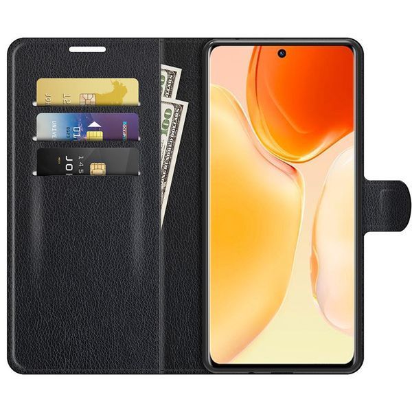Кожаный чехол книжка Lichee для Motorola G13 зеленый 90523 фото
