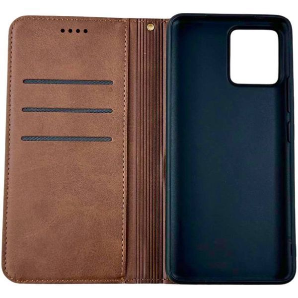 Чохол-книжка Amsterdam для Motorola G32 коричневий 091178 фото