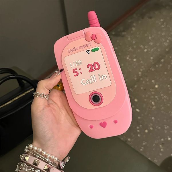 Силиконовый 3D чехол Mobile phone case для iPhone 15 Pro Max / розовый 099450 фото