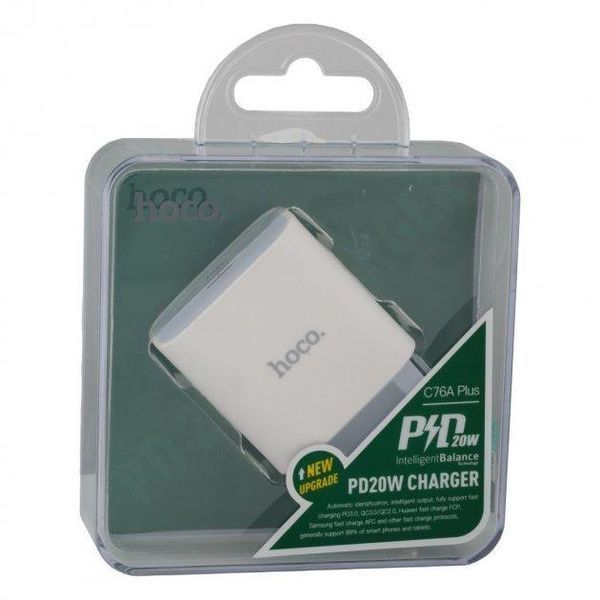СЗП Hoco C76A Plus PD (20W/1Type-C) білий 85235 фото
