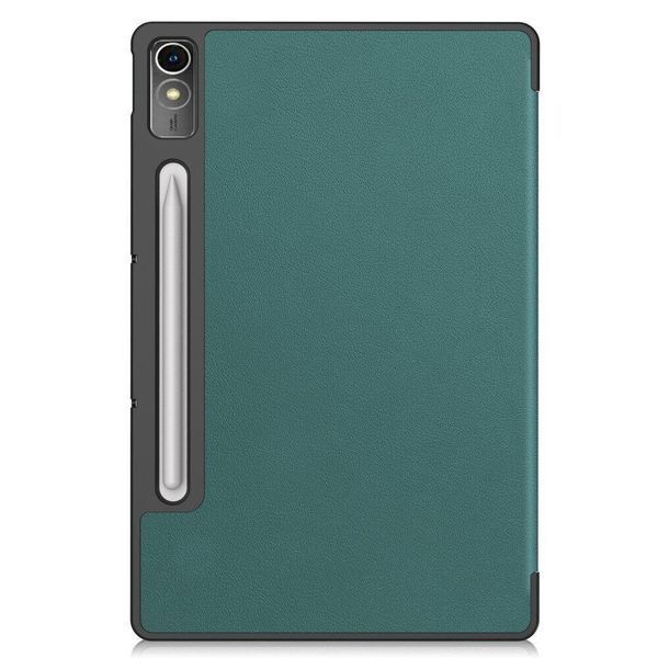 Шкіряний чохол книжка Crazy Horse для Lenovo Tab P12 (12.7") / зелений 093863 фото