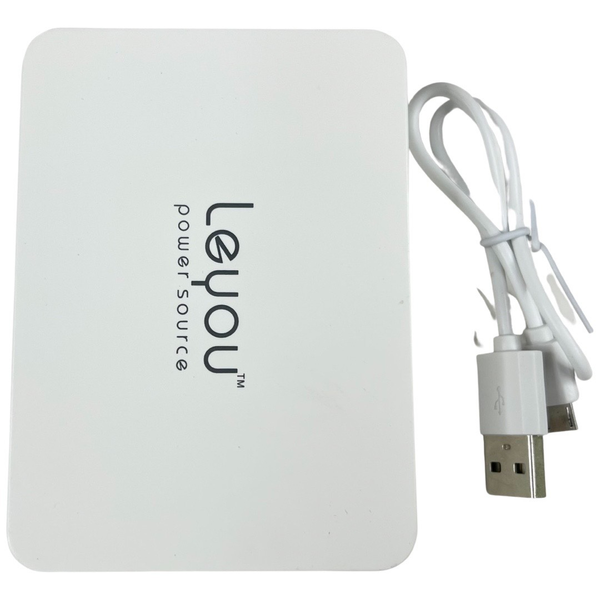 Зовнішній акумулятор Power Bank Leyou LY-900 2A 2USB 11200mAh білий 085284 фото