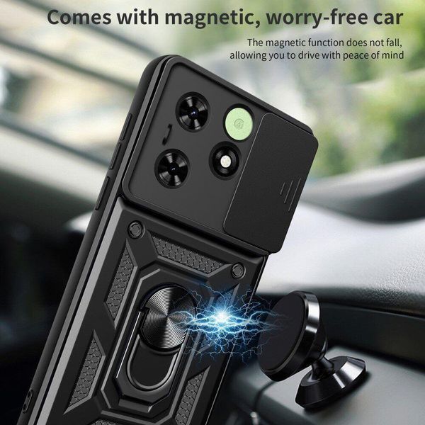PC + TPU чехол Camshield armor для Tecno Pop 8 / красный 097408 фото