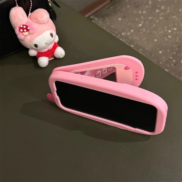 Силиконовый 3D чехол Mobile phone case для iPhone 15 Pro Max / розовый 099450 фото