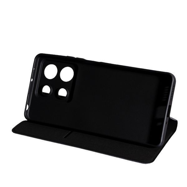 Шкіряний чохол-книжка Fibra case на Xiaomi Redmi Note 13 (5G) / бордовий 095866 фото