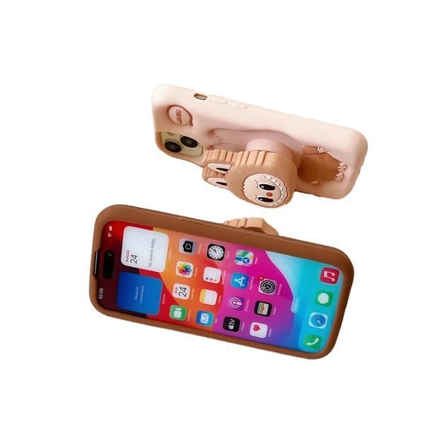 Гумовий 3D чохол Labubu для iPhone 11 / коричневий 202643 фото