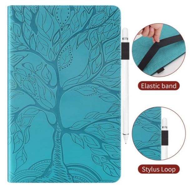 Чехол книжка Wood book для Lenovo Tab K11 2024 (11") / голубой 202189 фото