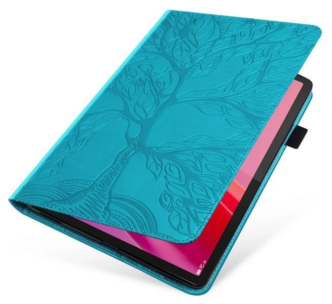 Чехол книжка Wood book для Lenovo Tab K11 2024 (11") / голубой 202189 фото
