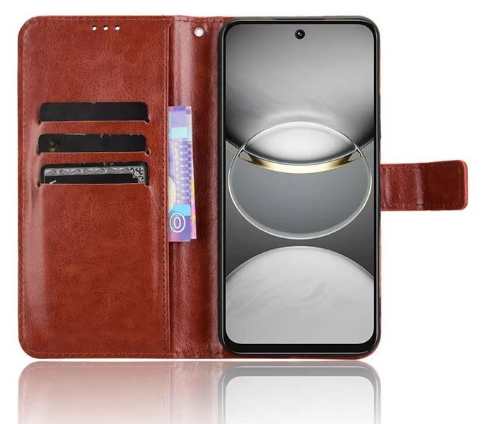 Чохол книжка Book case для Poco C75 / коричневий 097875 фото