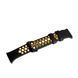 Ремінець браслет Perforation на Xiaomi Mi Smart Band 7 Pro Black and Yellow 91028 фото 1