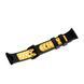 Ремінець браслет Perforation на Xiaomi Mi Smart Band 7 Pro Black and Yellow 91028 фото 2