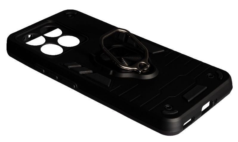 PC + TPU чехол New Transformer для Poco F6 Pro / черный 200305 фото
