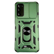 PC + TPU чехол Camshield armor для Samsung Galaxy S20 FE / зелений