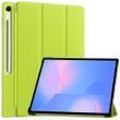 Кожаный чехол книжка Crazy Horse на планшет Samsung Galaxy Tab S10 FE Plus (13.1") / салатовый