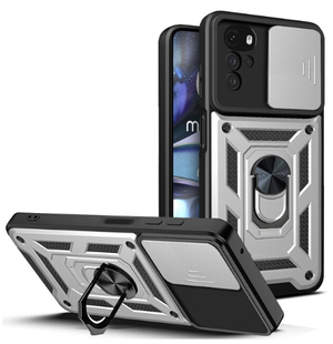 PC + TPU чохол Camshield armor для Motorola G22 / сріблястий 89376 фото
