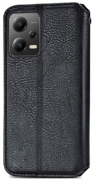 Шкіряний чохол книжка Cubic для Xiaomi Redmi Note 12 Pro (5G) / чорний 201361 фото