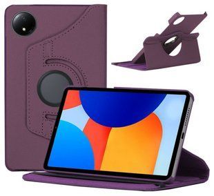 Кожаный чехол книжка 360 на Xiaomi Redmi Pad SE 8.7" / баклажановый 203839 фото