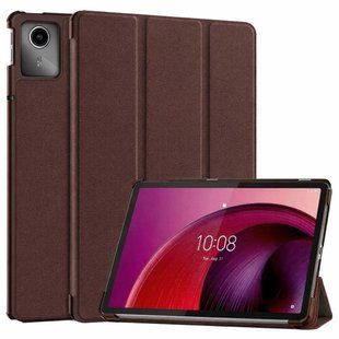 Шкіряний чохол книжка Crazy Horse для Lenovo Xiaoxin Pad 2024 (11") / коричневий 100794 фото
