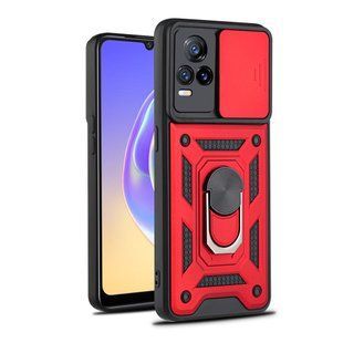 PC + TPU чохол Camshield armor для Vivo V21 / червоний 89477 фото