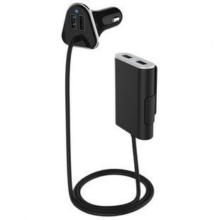 Автомобильная зарядка Totu Torch Series (1.8m) 9.6A 4USB черный 16449 фото