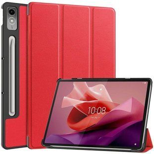 Кожаный чехол книжка Crazy Horse для Lenovo Tab P12 (12.7") / красный 093864 фото