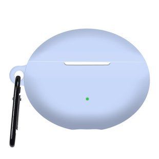 Силиконовый чехол с карабином для Huawei FreeBuds 5i голубой 89577 фото