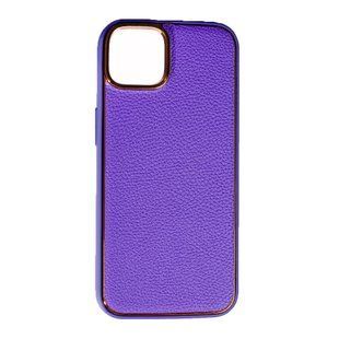 TPU чохол Leather New на iPhone 14 Plus (на айфон 14 плюс) фіолетовий 086708 фото