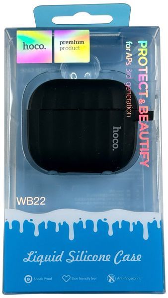 Силіконовий чохол Hoco WB22 для AirPods 3 (2021) чорний 089650 фото