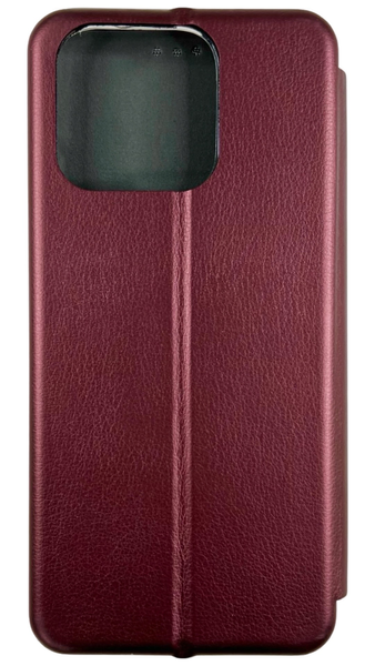 Чохол книжка Elegant book для Poco C55 / бордовий 088158 фото